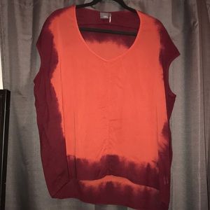 Hi-low burnt orange top